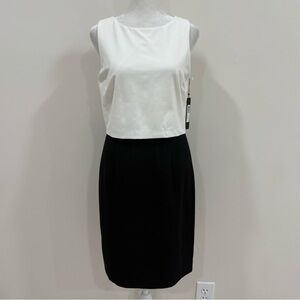 NWT Ivanka Trump little white and black color-block dress sleeveless Size 4
